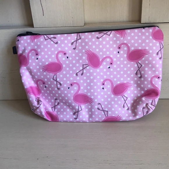 New - flamingo 🦩 zippered cosmetic bag - Picture 2 of 4